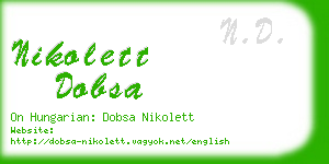 nikolett dobsa business card